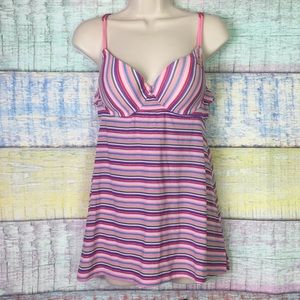 Victoria's Secret Pout Pink Striped Babydoll Gown
